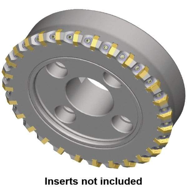 Kennametal - 172.8mm Cut Diam, 40mm Arbor Hole, 6.5mm Max Depth of Cut, 45° Indexable Chamfer & Angle Face Mill - 22 Inserts, HNGX 0905... Insert, Right Hand Cut, 22 Flutes, Series HexaCut - Makers Industrial Supply