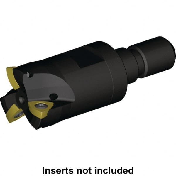 Kennametal - 20mm Cut Diam, 0.033" Max Depth, M10 Modular Connection Indexable High-Feed Helical End Mill - Screw Holding Method, WP..0302.. Insert, Through Coolant - Makers Industrial Supply