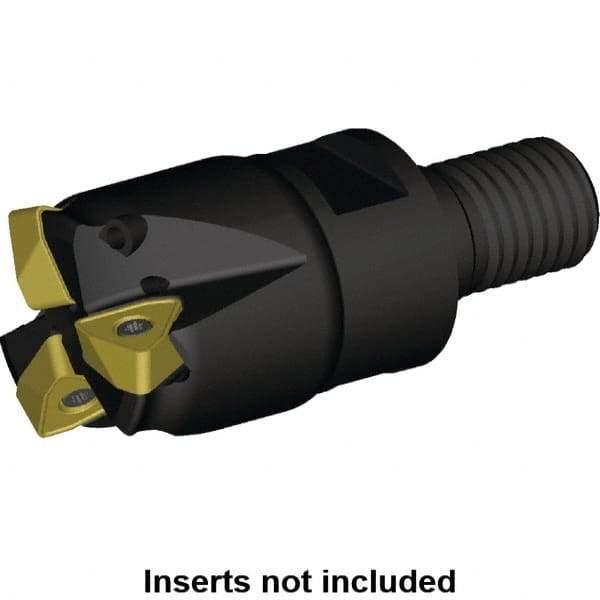 Kennametal - 1-1/2" Cut Diam, 0.059" Max Depth, M16 Modular Connection Indexable High-Feed End Mill - Screw Holding Method, WOEJ090512.. Insert, KF2X Toolholder, Through Coolant - Makers Industrial Supply