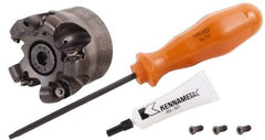 Kennametal - 63mm Cut Diam, 6mm Max Depth, 22mm Arbor Hole, 6 Inserts, RN.J 1204... Insert Style, Indexable Copy Face Mill - KDR Cutter Style, 40mm High, Through Coolant, Series Rodeka - Makers Industrial Supply