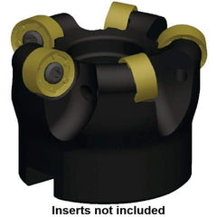 Kennametal - 80mm Cut Diam, 3mm Max Depth, 27mm Arbor Hole, 6 Inserts, RN.J 1204... Insert Style, Indexable Copy Face Mill - KDR Cutter Style, 24,760 Max RPM, 50mm High, Through Coolant, Series Rodeka - Makers Industrial Supply