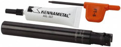 Kennametal - 1/2" Cut Diam, 6.96mm Max Depth of Cut, 1/2" Shank Diam, 4" OAL, Indexable Square Shoulder End Mill - EP.. 0708.. Inserts, Cylindrical Shank, 0° Lead Angle, Through Coolant, Series Mill 1-07 - Makers Industrial Supply