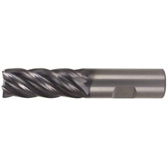 Kennametal - 1", 5 Flute, Single End, Solid Carbide, Corner Radius End Mill - 4-1/2" OAL, 38° Helix, Right Hand Flute, 1-3/4" LOC, Right Hand Cut - Makers Industrial Supply