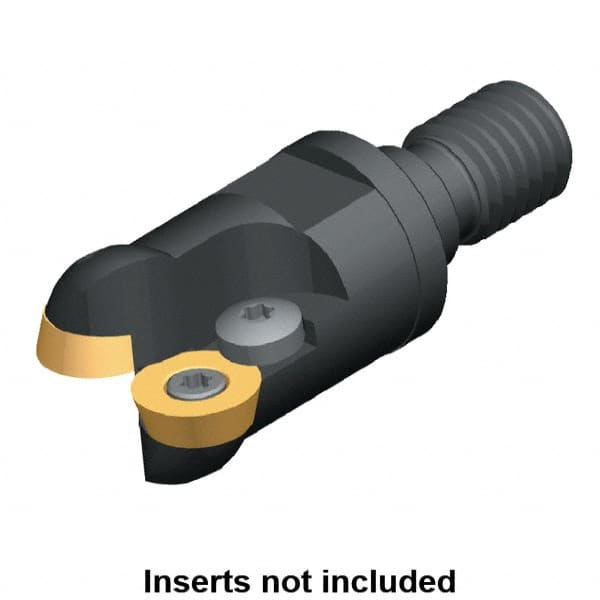 Kennametal - 24mm Cutting Diam, 0.9449" Max Depth of Cut, Modular Connection Indexable Copy End Mill - 2 Inserts, RD.. 12T3.. Insert - Makers Industrial Supply