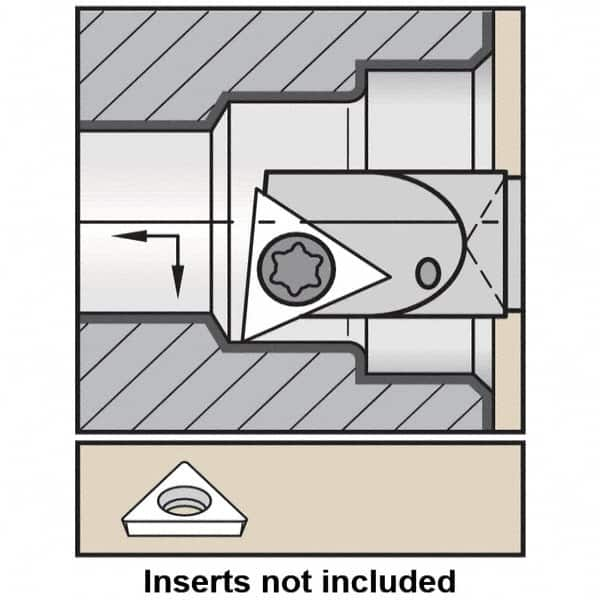 Kennametal - 7.51mm Min Bore Diam, 3" OAL, 12mm Shank Diam, A-STL-S Indexable Boring Bar - 31.75mm Max Bore Depth, TD.. 07T1202 Insert, Screw Holding Method - Makers Industrial Supply