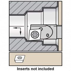 Kennametal - 4.57mm Min Bore Diam, 65mm OAL, 4mm Shank Diam, A-SCLD Indexable Boring Bar - CD.. S4T002 Insert, Screw Holding Method - Makers Industrial Supply