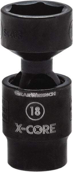 GearWrench - 3/8" Drive 17mm Standard Universal Impact Socket - 6 Points, 2-13/66" OAL - Makers Industrial Supply