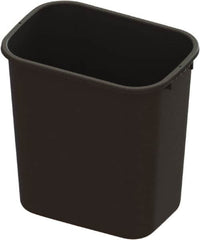 O-Cedar - 28 Qt Black Rectangle Trash Can - Plastic, 15" High x 15.07" Long x 10.4" Wide - Makers Industrial Supply