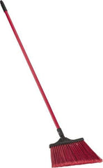 O-Cedar - 13" Wide, Green Synthetic Bristles, 48" Fiberglass Handle, Angled Broom - Flagged - Makers Industrial Supply