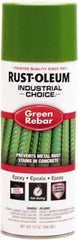 Rust-Oleum - Green Rebar, Gloss, Rebar Coating Spray Paint - 8 Sq Ft per Can, 12 oz Container - Makers Industrial Supply