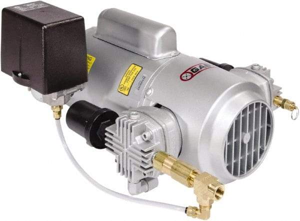 Gast - 3/4 hp, 5.4 CFM, 50 Max psi Piston Compressor Pump - 115/230-1 Volt, 16.97" Long x 13.19" Wide x 8.94" High - Makers Industrial Supply