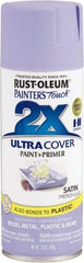 Rust-Oleum - French Lilac, Satin, Enamel Spray Paint - 8 Sq Ft per Can, 12 oz Container, Use on Multipurpose - Makers Industrial Supply