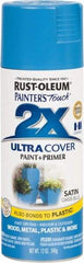 Rust-Oleum - Oasis Blue, Satin, Enamel Spray Paint - 8 Sq Ft per Can, 12 oz Container, Use on Multipurpose - Makers Industrial Supply