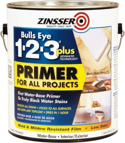 Rust-Oleum - 1 Gal White Alkyd Primer - 400 Sq Ft Coverage, 4 gL Content, Quick Drying, Interior/Exterior - Makers Industrial Supply