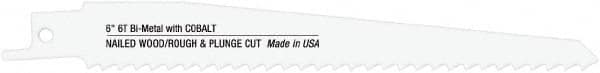 Disston - 9" Long x 3/4" Thick, Bi-Metal Reciprocating Saw Blade - Straight Profile, 14 TPI, Toothed Edge, Universal Shank - Makers Industrial Supply