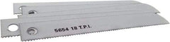 Disston - 4" Long x 1/2" Thick, Bi-Metal Reciprocating Saw Blade - Straight Profile, 18 TPI, Toothed Edge, Universal Shank - Makers Industrial Supply