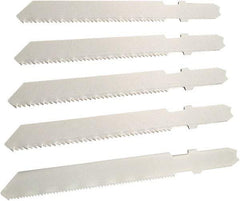 Disston - 5 Piece, 3" to 3" Long, 10-14 to 24 Teeth per Inch, Bi-Metal Jig Saw Blade Set - Toothed Edge, U-Shank - Makers Industrial Supply