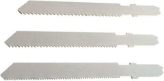 Disston - 3 Piece, 3" to 3" Long, 10-14 to 24 Teeth per Inch, Bi-Metal Jig Saw Blade Set - Toothed Edge, U-Shank - Makers Industrial Supply