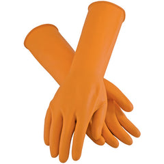 ‎47-L210T/M Latex Gloves - Assurance Unsupport Latex - Orange - 18 Mil - 15 Inch - Unlined - Sandblast - Exact Industrial Supply