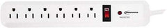 innovera - 6 Outlets, 120 Volts, 15 Amps, 4' Cord, Surge Power Outlet Strip - Floor Mount, 5-15R NEMA Configuration - Makers Industrial Supply