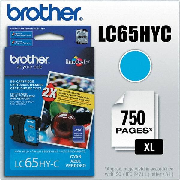 Brother - Cyan Ink Cartridge - Use with Brother MFC-5890CN, 5895CW, 6490CW, 6890CDW - Makers Industrial Supply