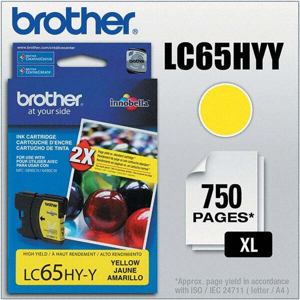 Brother - Yellow Ink Cartridge - Use with Brother MFC-5890CN, 5895CW, 6490CW, 6890CDW - Makers Industrial Supply