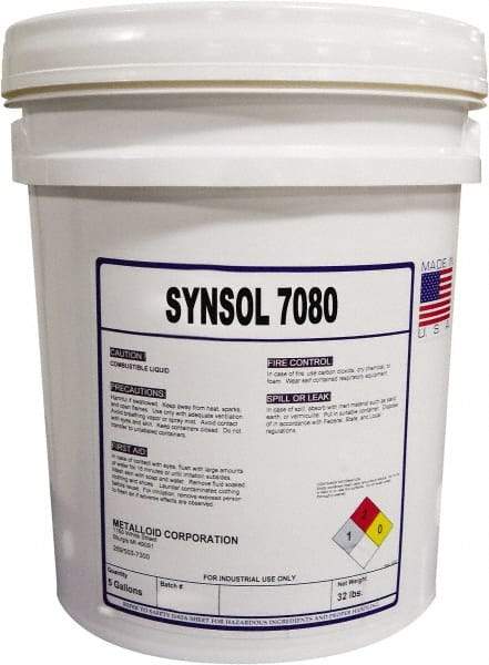 Metalloid - SynSol 7080, 5 Gal Pail Cutting Fluid - Semisynthetic - Makers Industrial Supply