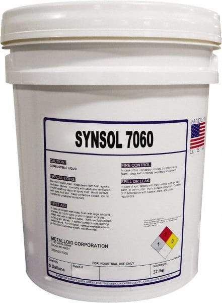 Metalloid - SynSol 7060, 5 Gal Pail Cutting Fluid - Semisynthetic - Makers Industrial Supply