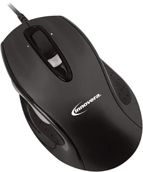 innovera - Black Mouse - Use with Mac OS X 10.4-10.7, Windows 98SE, Windows 2000, Windows XP, Windows Vista, 7 - Makers Industrial Supply