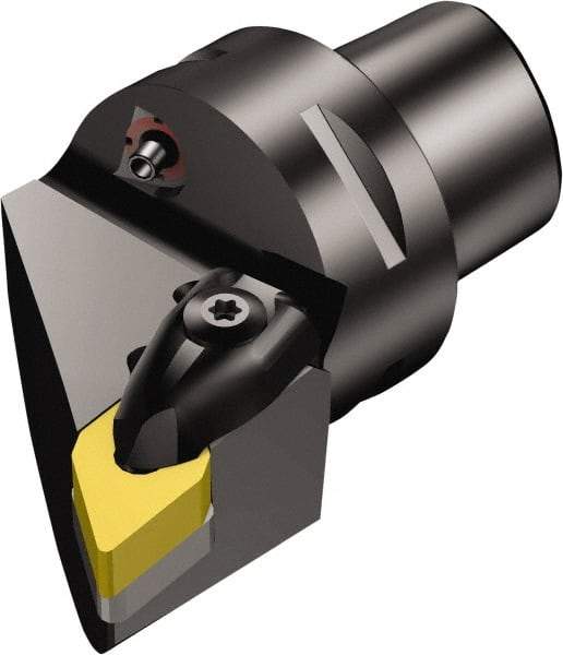 Sandvik Coromant - Left Hand Cut, Size C4, DNMG 150608 Insert Compatiblity, Internal or External Modular Turning & Profiling Cutting Unit Head - 27mm Ctr to Cutting Edge, 55mm Head Length, Through Coolant, Series T-Max P - Makers Industrial Supply