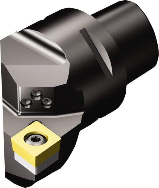 Sandvik Coromant - Left Hand Cut, Size C6, CCMT 432 Insert Compatiblity, Modular Turning & Profiling Cutting Unit Head - 45mm Ctr to Cutting Edge, 65mm Head Length, Through Coolant, Series CoroTurn 107 - Makers Industrial Supply