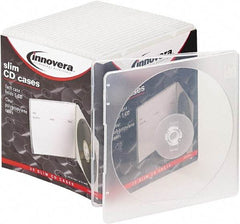 innovera - 1 Compartment, 5 Inch Wide x 3/16 Inch Deep x 5-5/8 Inch High, CD Case - Polypropylene, Clear - Makers Industrial Supply