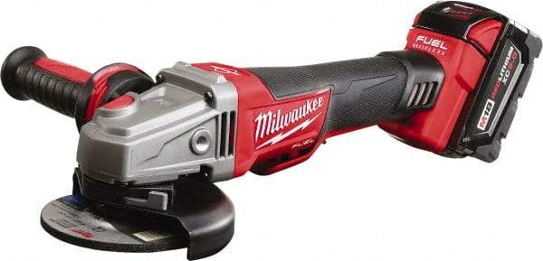 Milwaukee Tool - 4-1/2" Wheel Diam, 8,500 RPM, Cordless Angle & Disc Grinder - 18 Volts - Makers Industrial Supply