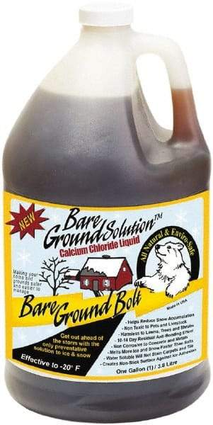 Bare Ground Solutions - 1 Gal Jug Calcium Chloride Liquid - Effective to -20°F - Makers Industrial Supply