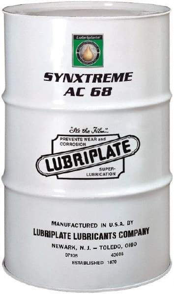 Lubriplate - 55 Gal Drum, ISO 68, SAE 20, Air Compressor Oil - 30°F to 430°, 66 Viscosity (cSt) at 40°C, 9 Viscosity (cSt) at 100°C - Makers Industrial Supply