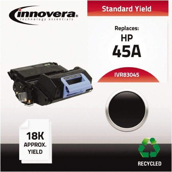 innovera - Black Toner Cartridge - Use with HP LaserJet 4345 MFP, 4345X MFP, 4345XM MFP, 4345XS MFP, M4345 MFP, M4345X, M4345XM, M4345XS - Makers Industrial Supply