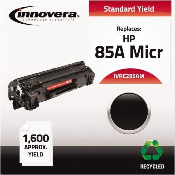 innovera - Black MICR Toner - Use with HP LaserJet Pro M1130, M1132MFP, M1134MFP, M1136MFP, M1137, M1138, M1139, M1210, M1212NF, HP Laser Jet Pro M1212F, M1213NF, M1214NFH, M1216NFH, M1217NFW, M1219NF, P1100, P1102, P1102W - Makers Industrial Supply