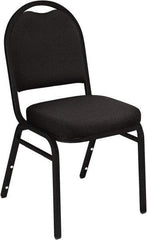 NPS - Fabric Black Stacking Chair - Black Frame, 18" Wide x 20" Deep x 34" High - Makers Industrial Supply