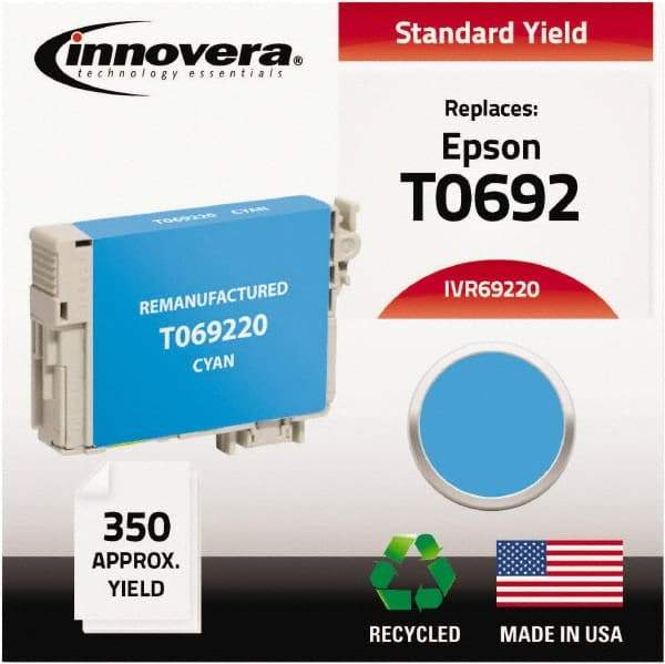 innovera - Cyan Inkjet Printer Cartridge - Use with Epson Stylus C120, CX5000, CX6000, CX7000F, CX7400, CX7450, CX8400, CX9400, NX100, NX200, NX300, NX400, WorkForce 30, 40 - Makers Industrial Supply