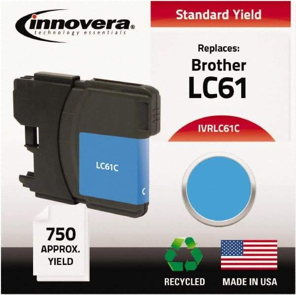 innovera - Cyan Inkjet Printer Cartridge - Use with Brother DCP-165C, 385C, 585CW, MFC-290C, 490CW, 5490CW, 6490CW, 790CW, 990CW - Makers Industrial Supply