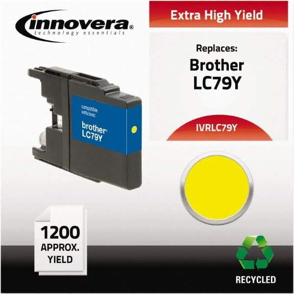 innovera - Yellow Inkjet Printer Cartridge - Use with Brother MFC-J6510DW, MFC-J6710DW, MFC-J6910DW, MFC-J825DW, MFC-J835DW - Makers Industrial Supply