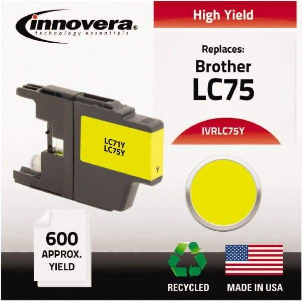 innovera - Yellow Inkjet Printer Cartridge - Use with Brother MFC-J6510DW, MFC-J6710DW, MFC-J6910DW, MFC-J825DW, MFC-J835DW - Makers Industrial Supply