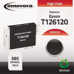 innovera - Black Inkjet Printer Cartridge - Use with Epson Stylus NX330, NX430, Workforce 60, 435, 520, 545, 630, 633, 635, 645, 840, 845, 7010, 7510 - Makers Industrial Supply