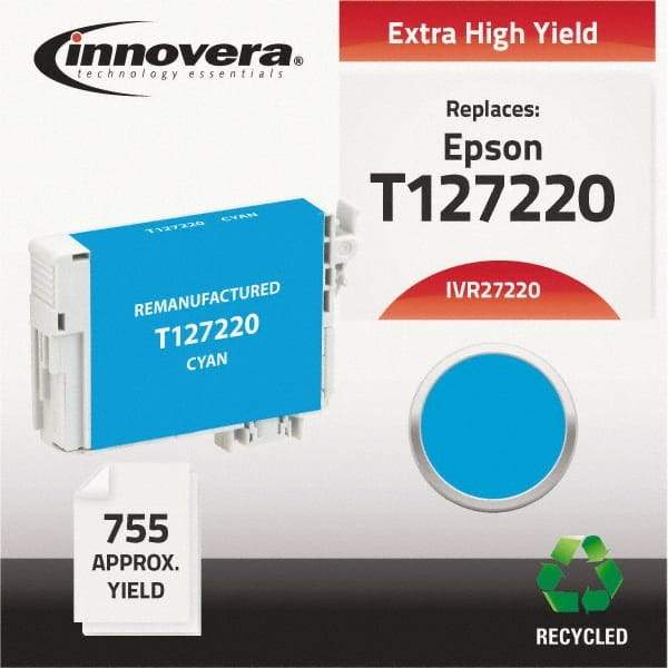 innovera - Cyan Inkjet Printer Cartridge - Use with Epson Stylus NX330, NX430, Workforce 60, 435, 520, 545, 630, 633, 635, 645, 840, 845, 7010, 7510 - Makers Industrial Supply