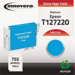 innovera - Cyan Inkjet Printer Cartridge - Use with Epson Stylus NX330, NX430, Workforce 60, 435, 520, 545, 630, 633, 635, 645, 840, 845, 7010, 7510 - Makers Industrial Supply