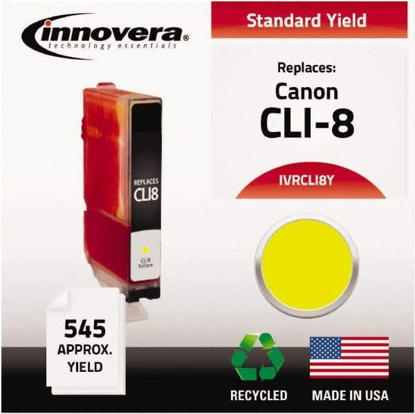 innovera - Yellow Inkjet Printer Cartridge - Use with Canon PIXMA iP3300, iP3500, iP4200, iP4300, iP4500, iP5200, MP500, MP510, MP520, MP530, MP600, MP610, MP800, MP810, MP830, MP950, MP960, MP970, MX700, MX850 - Makers Industrial Supply