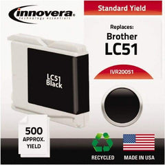 innovera - Black Ink Cartridge - Use with Brother DCP-130C, 330C, 350C, Fax 1360, 1860C, 1960C, 2480C, 2580C, MFC-230C, 240C, 440CN, 465CN, 665CW, 685CW, 845CW, 885CW, 3360C, 5460CN, 5860CN - Makers Industrial Supply