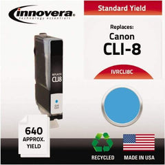 innovera - Cyan Inkjet Printer Cartridge - Use with Canon PIXMA iP3300, iP3500, iP4200, iP4300, iP4500, iP5200, MP500, MP510, MP520, MP530, MP600, MP610, MP800, MP810, MP830, MP950, MP960, MP970, MX700, MX850 - Makers Industrial Supply