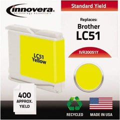 innovera - Yellow Ink Cartridge - Use with Brother DCP-130C, 330C, 350C, Fax 1360, 1860C, 1960C, 2480C, 2580C, MFC-230C, 240C, 440CN, 465CN, 665CW, 685CW, 845CW, 885CW, 3360C, 5460CN, 5860CN - Makers Industrial Supply