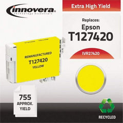 innovera - Yellow Inkjet Printer Cartridge - Use with Epson Stylus NX330, NX430, Workforce 60, 435, 520, 545, 630, 633, 635, 645, 840, 845, 7010, 7510 - Makers Industrial Supply